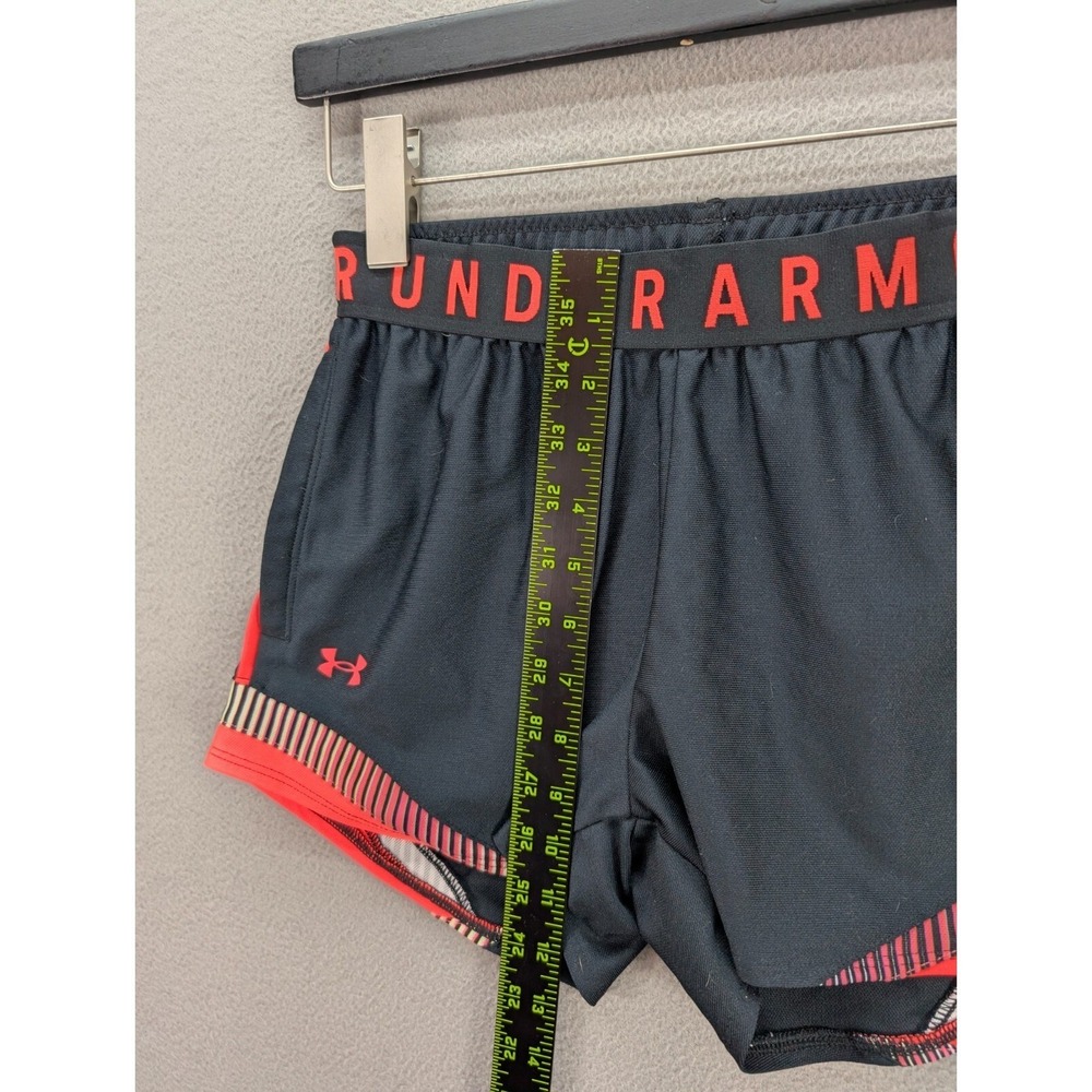 Under Armour Women's Play Up Running Shorts Gym Yoga Active Black Orange Size XS - Picture 6 of 11